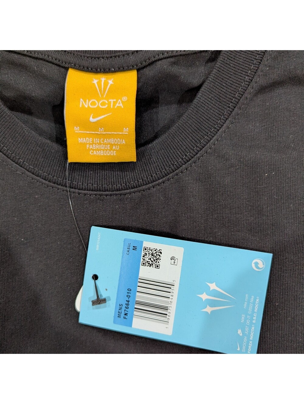 Nike NOCTA NRG Big Body CS Tee Black M FN7664-010 Drake New With Tags - Picture 7 of 9